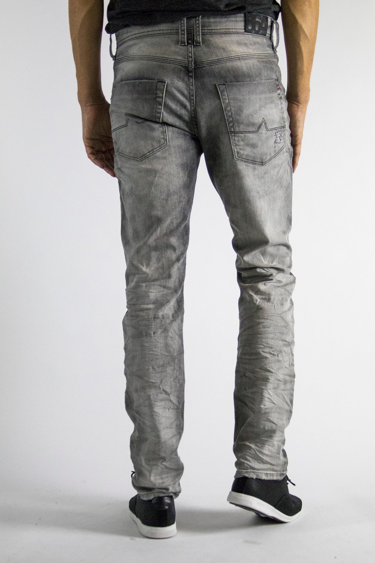 gray washed slim jeans 4.01.0202